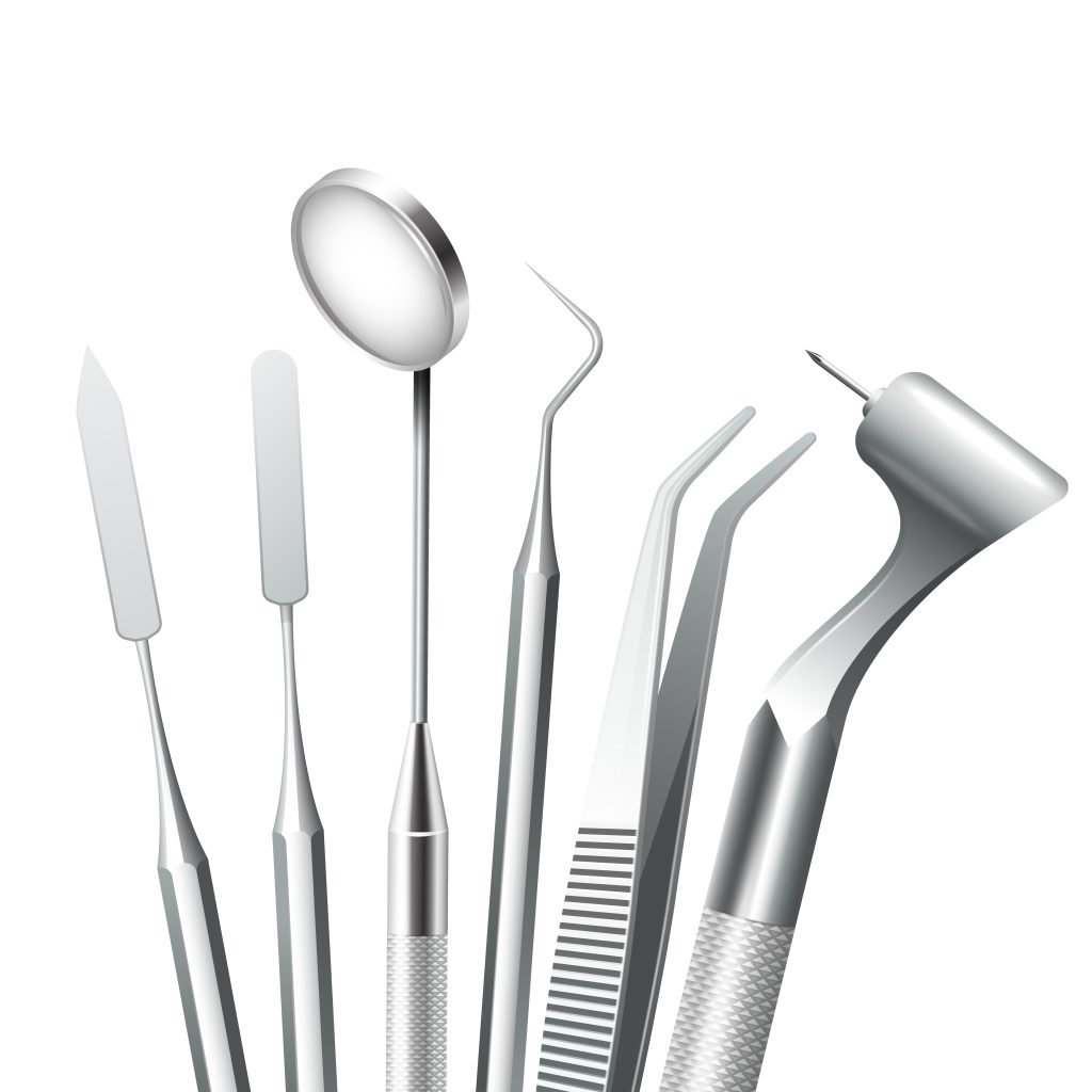 group of oral surgical instruments