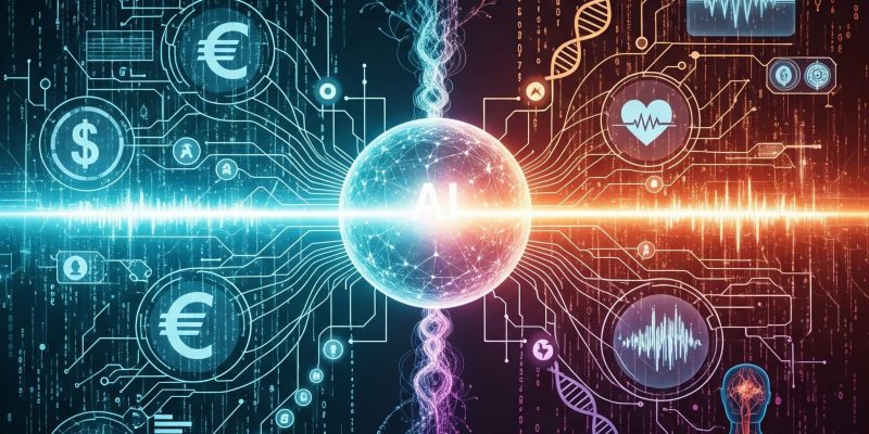 Fintech and Healthtech Are Leading the AI Race Concept Image