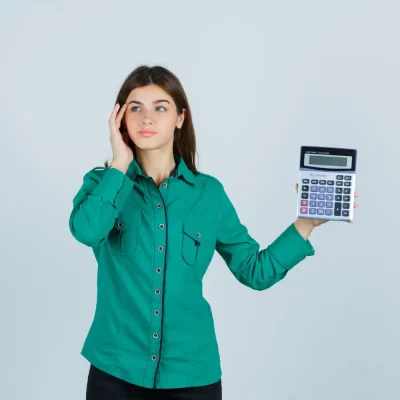 Digital calculator displaying mathematical operations and numerical calculations used for everyday, educational, and professional purposes.